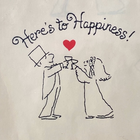 VTG 1970s Wedding Gift Wrap Hallmark Wrapping Paper NIP 2 Sheets - Picture 6 of 7